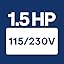 1.5 HP Dual Voltage
