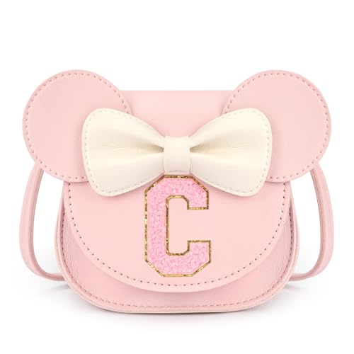 mibasies Toddler Purse Girl Gifts: Girls Birthday Gifts for 3-8 - Toys for Ages 2-4 Purse Pink Letter C