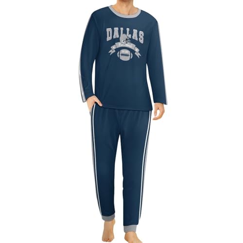 Custom Men's Pajamas Set Personalized Name Number Long Sleeve Pajamas 2 Piece Nightwear Gifts for Dad Husband4