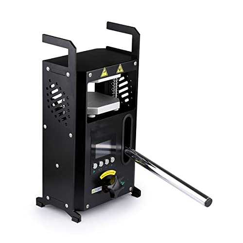 MERHOVO Presse à colophane Presse à colophane de Commerce électronique KP-4 Presse à Chaud Rosin Machine Oil Press Extraction de Cire avec Un Chauffage Efficace(Zwart)