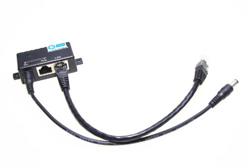 SMAKN Gigabit Passive PoE injector power over ethernet - wall mount with 2.1mm x 5.5mm DC connector