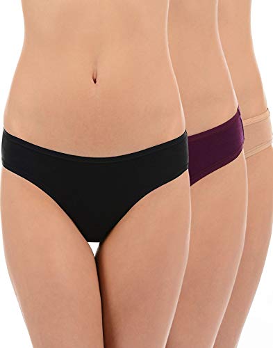 Image of Amante Solid Low Rise Cotton Bikini Panty Pack(Pack of 3)