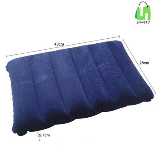 Image of Velvet Air Pillow Cushion Inflatable Camping Pillow Soft Air Pillow, Comfortable Travel Air Pillow Tourist Pillow
