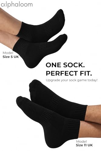 Image of Men's Cotton Rich Ankle Socks Unisex | Soft, Skin Friendly, Terry Cushioned & Breathable | Fits UK 5-11| Combo Packs