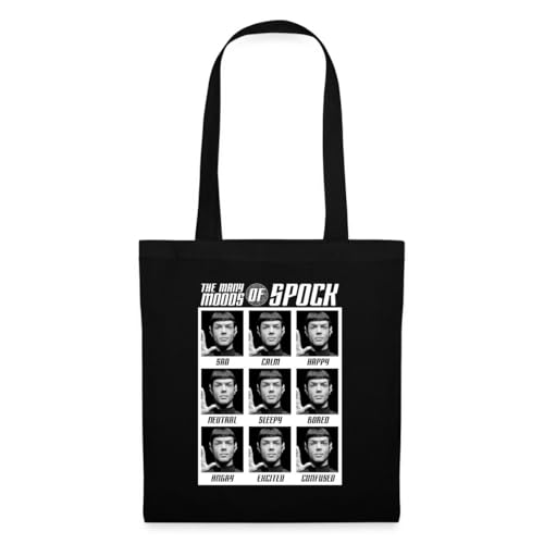 Spreadshirt Star Trek Discovery Moods of Spock Stoffbeutel, One size, Schwarz