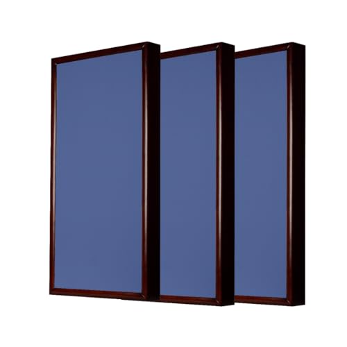 Image of Timber Acoustics Soundproofing Wooden Frame Acoustic Panels, Rockwool Safe 'n' Silent Pro. (WALNUT) [SET OF 3] (Dark Blue, 2'X4'X5 inch)