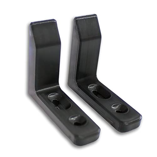 Decoralin Toilet Bumpers Wobbly Toilet Seat Stabilisers Stop Children or Disabled Slipping Sliding Set of 2 (Black)
