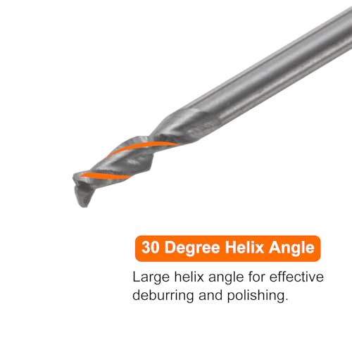 Image of HARFINGTON Carbide Square Nose End Mill Bit 3 /64 inch Cut Dia 4 Flutes TiAlN Coated Milling Cutter for Hardened Steel Metal (3 /64 inch Shank 1 /8 inch Cut Length 1-1 /2 inch Long 30 Degree HRC53-55)