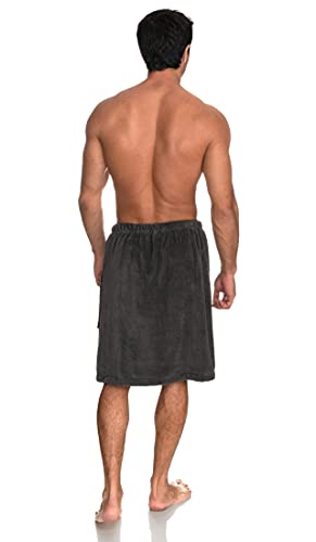 Image of TowelSelections Mens Cotton Shower Wrap Adjustable Terry Velour Spa Bath Towel Wrap Sauna Gym Towels for Men