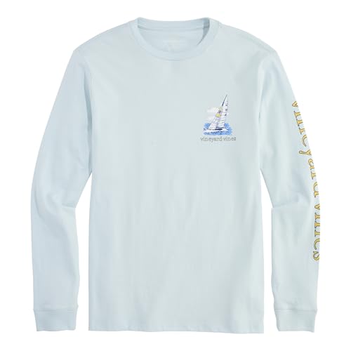 vineyard vines Men's Painted Sailboat Race Scene Long-Sleeve Tee2