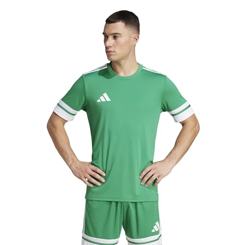 adidas Uomo SQUADRA25 Jersey Short Sleeve, Team Green/White, L