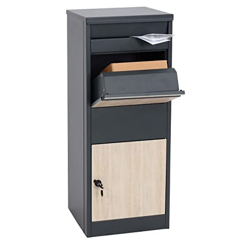 Paketkasten HWC-G80, Paketbox Standbriefkasten Briefkasten Größe L -...