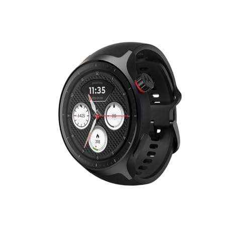 Motorola Moto Watch, OLED 1.4" Display, Bluetooth 5.3, Moto AI, Round, Silicone Black Band, Built-in GPS, Waterproof, for Android Devices (Volcanic Black) by Motorola - Used condition - Image 3