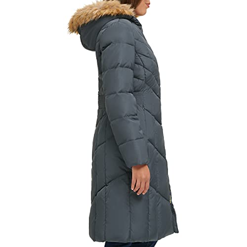 Cole Haan Women's Long Taffeta Down with Chevron Quilt Pattern3