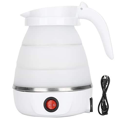 Hervidor eléctrico portátil plegable 0.6L blanco miniatura 1