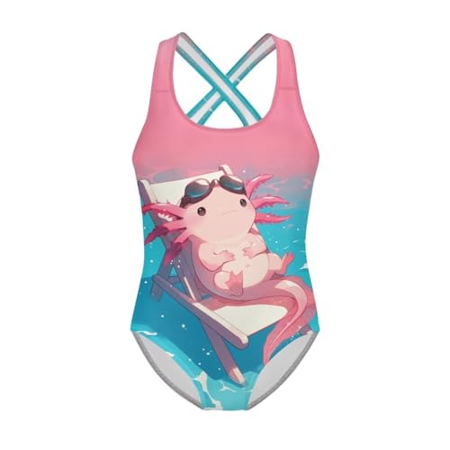 Image of Girls Swimsuit Criss Cross Back 1-Piece Summer Beach Swiwmear