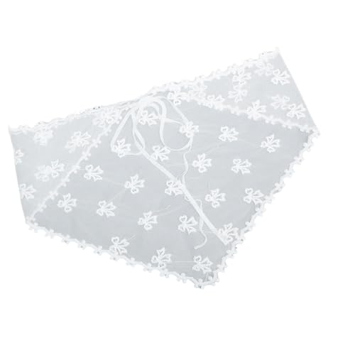 Womens Embroidery Floral Lace Waist Covers Short Apron Half Skirt Triangle Scarf Decorative Wide Belt Corset for Dresses