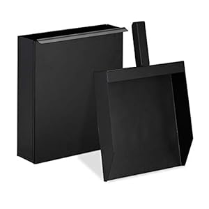 Relaxdays Aschekasten Set 10033822 Schwarz