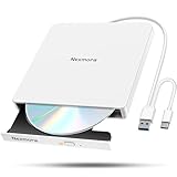 【2025革新型・高速USB3.0対応】 CD DVDドライブ 外付け 静音 DVDプレーヤー 外付けDVDドライブ USB3.0＆Type-C両接続 読取/書込可 CDプレーヤー バスパワー駆動 外付けCDドライブ 軽量 薄型 光学ドライブ 外付け CDドライブ Mac PC パソコン Windows11対応 Windows10/8/7XP 外付け CD DVD ドライブ (ホワイト)