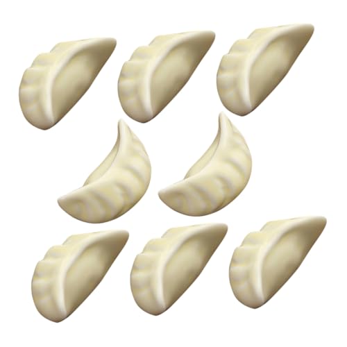 BIUDECO 8個創造的な陶磁器製水餃子形箸置き 食卓用箸 フォーク スプーン