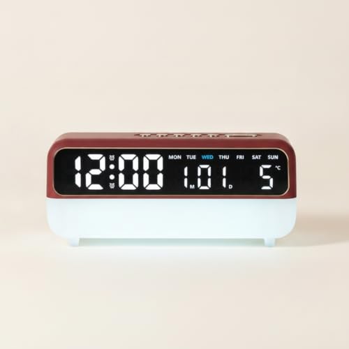 Reloj despertador digital para escritorio y mesas de noche compactas 7