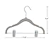 Finnhomy Non-Slip Clothes Hangers for Baby and Kids 20-Pack Velvet Hangers with Movable Clips, Heavy-Duty and Space-Saving for Pants,Skirts, Coat, Gray