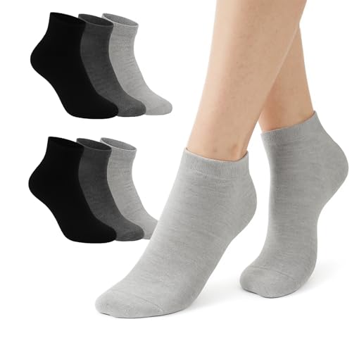 Women's Ankle Socks - Thin Quick-Dry, 9-11 (6 Pairs)