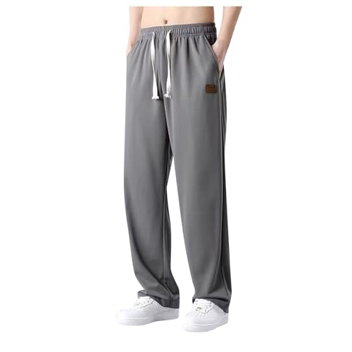 Men's Pants with Deep Pockets Loose Fit Casual Jogging Trousers for Running Workout Training Basketball Foam Slip