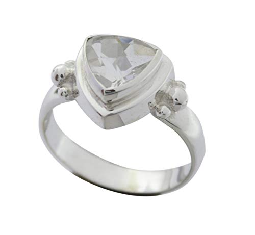 Bague en argent 925 avec oxyde de zirconium blanc éclatant RIYO