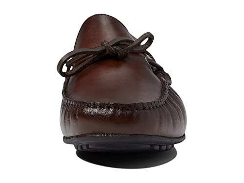 Image of Men's Genuine Leather Casual Slip on Tie-Bow Loafers