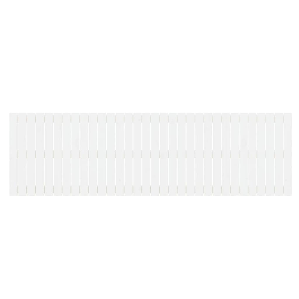 824829 Testiera da Parete Bianca 204x3x60 cm in Legno Massello di Pino Testata in Legno,Testata Letto Matrimoniale Muebles Dormitorio Spalliera Letto Testiere per Letto Matrimoniale