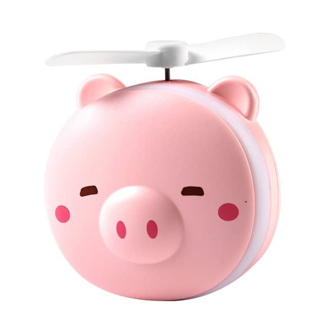Ventilateur USB portable avec miroir et lumière pour extérieur et bureau
