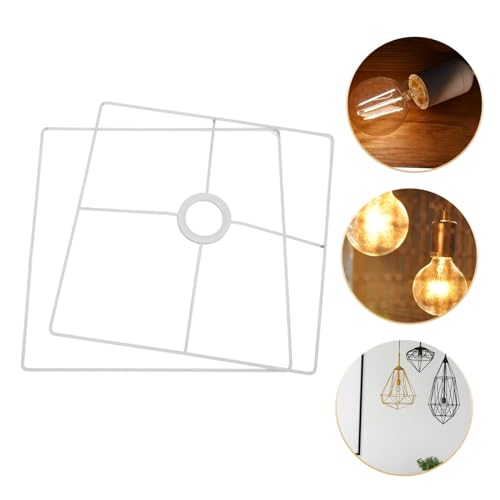 Support annulaire E27 pour cadre abat-jour de lustre carré - 3