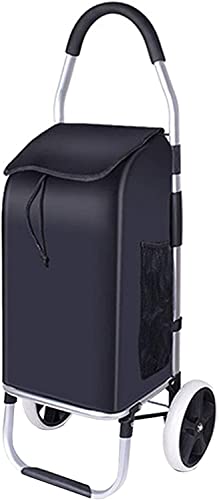 Einkaufstrolley Einkaufswagen, faltbar, tragbarer kleiner Anhänger, Aluminiumlegierung, Stange, 50 kg tragend, mit 41 l…