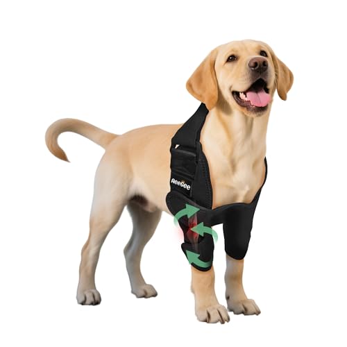 Image of Adjustable Dog Elbow Brace with Shoulder Support,Dog Front Leg Brace for Torn Ligaments, Arthritis,Post-Operative Rehabilitation, Pressure Sores(Both Leg,L)