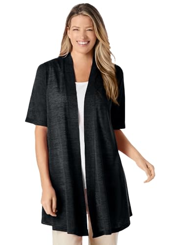 Woman Within Plus Size Lightweight Open Front Cardigan