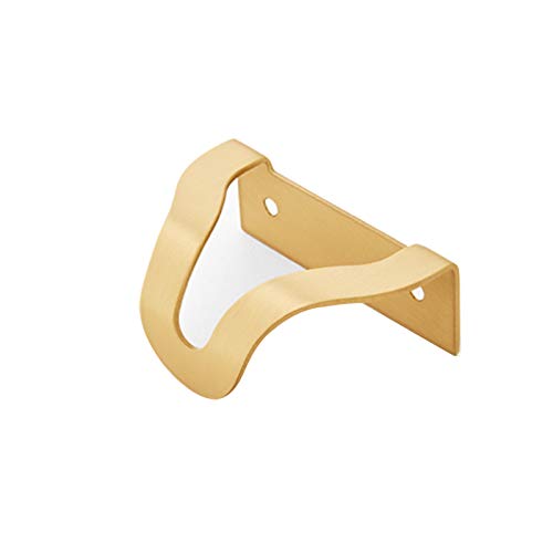 Moderno Armario Tirador de puerta Manijas Ocultas Tirador para cajón latón manija del Gabinete invisible Dorado Tiradores cocina Tiradores para muebles(Hole distance:40mm) Cover