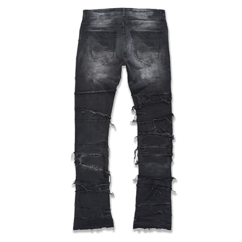 Men's Appeal Stacked Jeans Slim Fit Ripped Skinny Stretch Jeans Distressed Straight Denim Pants Hip Hop Trousers4