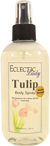 Eclectic Lady Tulip Body Spray, Double Strength, 8 ounces, Body Mist for Women with Clean, Light & Gentle Fragrance, Cologne with Soft, Subtle Aroma For Daily Use
