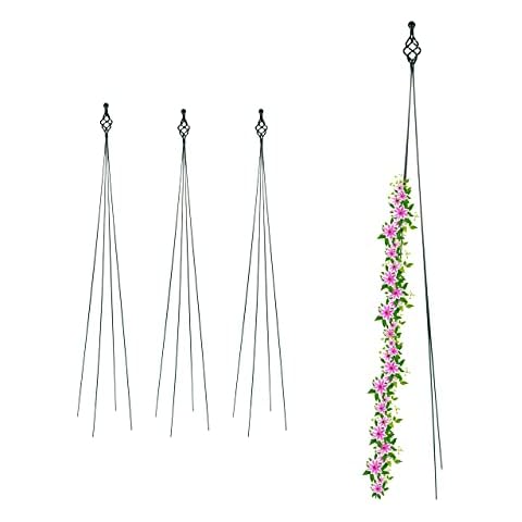 Tuteurs Relaxdays pour plantes, lot de 4 Cover