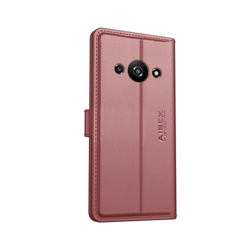 Image of AIBEX Compatible for Poco C61 / Redmi A3 Flip Cover Leather Finish with Magnatic Closure | Inside TPU with Card Pockets | Wallet Stand | Complete Protection Flip Case -Brown