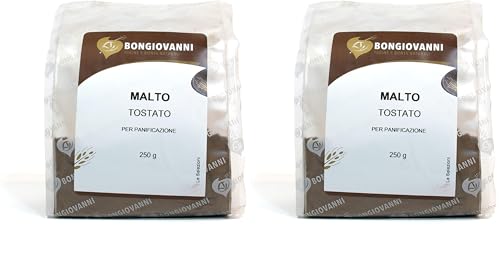 BONGIOVANNI FARINE E BONTA' NATURALI Malto tostato per panificazione 250g (Paquete de 2)