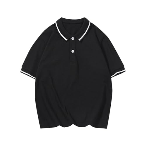 Boys' School Uniform T Shirts Short Sleeve Button Up Polo Shirt V Neck Breathable Comfortable Basic Tee Shirt Tops3
