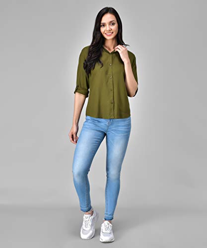 Image of FUNDAY FASHION Women's Rayon Blend Regular Fit Long Sleeve All Purpose Shirt