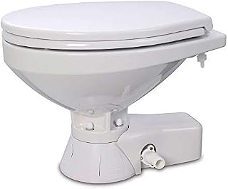 Jabsco 37045-3092 Quiet Flush Electric Marine Toilet Solenoid Compact Bowl 12 Volt Boating