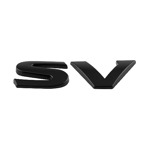 Image of 1PC SV Emblem for Car Decoration Metal Badges 3D SV Sticker Decal Fender Sticker Badges Nameplate Easy Installation for Car /SUV /Truck (Black)