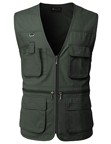 H2H Men's Active Wear Outdoor Vests Work Safari Fishing Travel Utility Summer Vest3