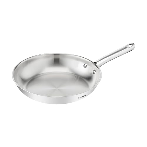 Tefal Duetto On Bratpfanne 24 Cm, Unversiegelt, Dicker WäRmediffusionsboden, Komfort-Griff, Langlebig, FüR Alle Herdarten Geeignet, Edelstahl, B8660434-image