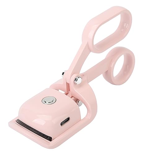 ACOGEDO Bigodino Ciglia Riscaldato con 3 Marcia Controllo della Temperatura - Mini Bigottano Elettrico di Lunga Durata e Portatile per un Magnifico Ricciolo e uno Stile Senza Sforzo, Nero (PINK)