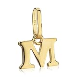 Gewicht: ca. 0,25g NKlaus Kettenanhänger kleiner Buchstabe M 333 Gelb Gold 8 Karat 8x6mm Kinder Alphabet Amulett 1327